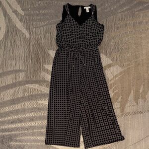 White House Black Market Elegant Black and White Jumpsuit